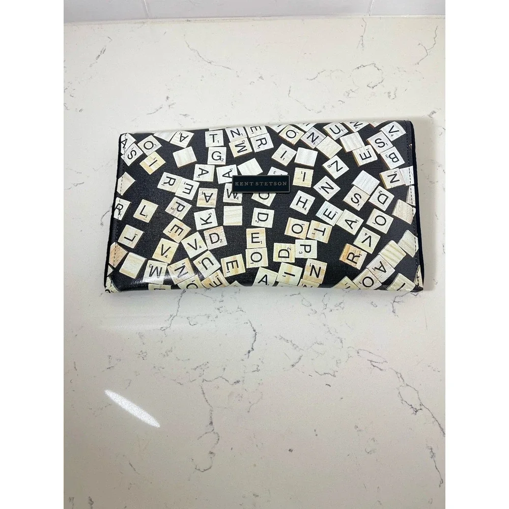 Kent Stetson Scrabble Clutch Purse Bag Chain Pop Art Handmade USA Signed RARE